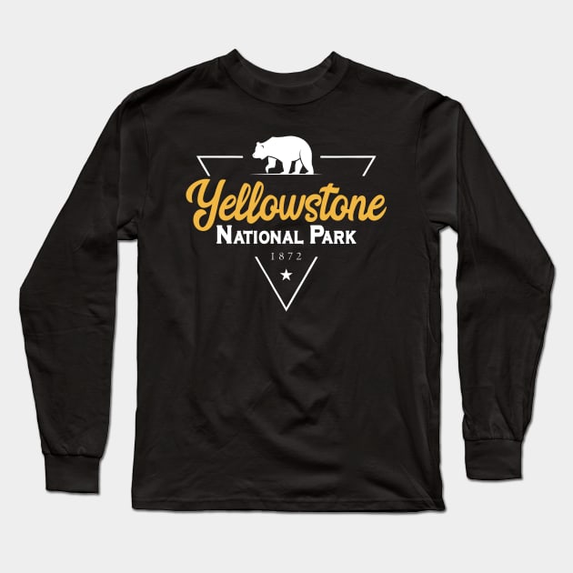 Yellowstone National Park - Since 1872 Long Sleeve T-Shirt by BeCreative